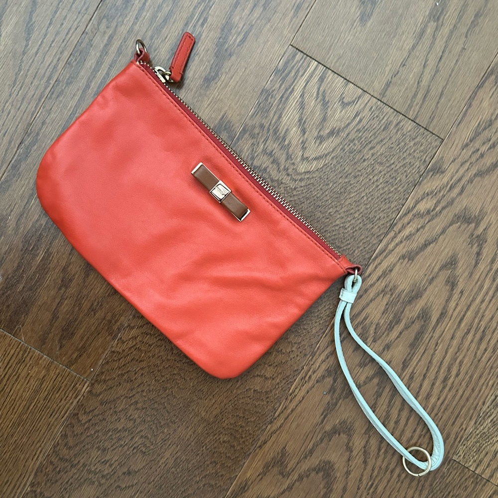 Burnt Orange Furla Crossbody / Wrist Purse
